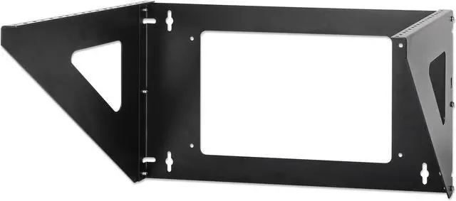 Main image of Intellinet Vertical Wall Mount Rack Bracket for 19" Equipment, 6U, Space-Saving Mini-Rack to Mount 19 in. Network Equipment Vertically on a Wall or Horizontally under a Desk, Black RAL 9005