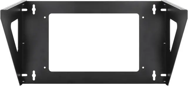 Alt view image 3 of 6 - Intellinet Vertical Wall Mount Rack Bracket for 19" Equipment, 6U, Space-Saving Mini-Rack to Mount 19 in. Network Equipment Vertically on a Wall or Horizontally under a Desk, Black RAL 9005