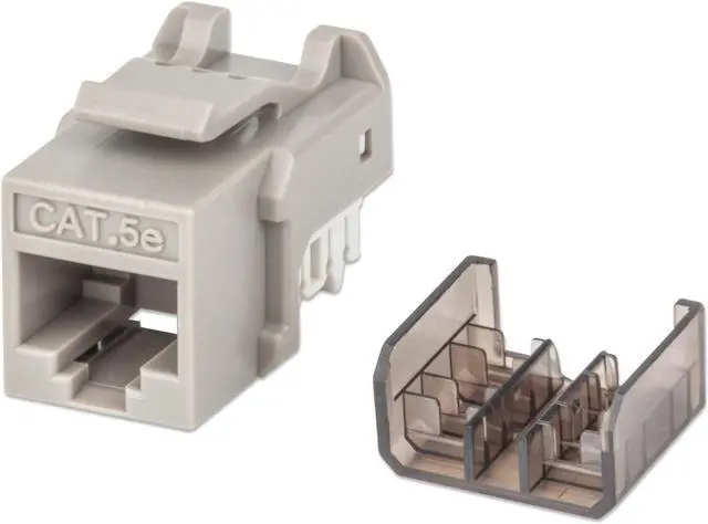 Alt view image 4 of 6 - Intellinet Network Solutions 772266 FastPunch CAT-5E UTP Keystone Jack (Gray)