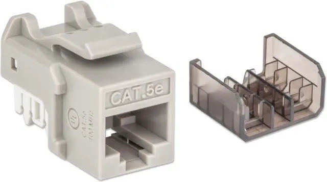 Alt view image 5 of 6 - Intellinet Network Solutions 772266 FastPunch CAT-5E UTP Keystone Jack (Gray)