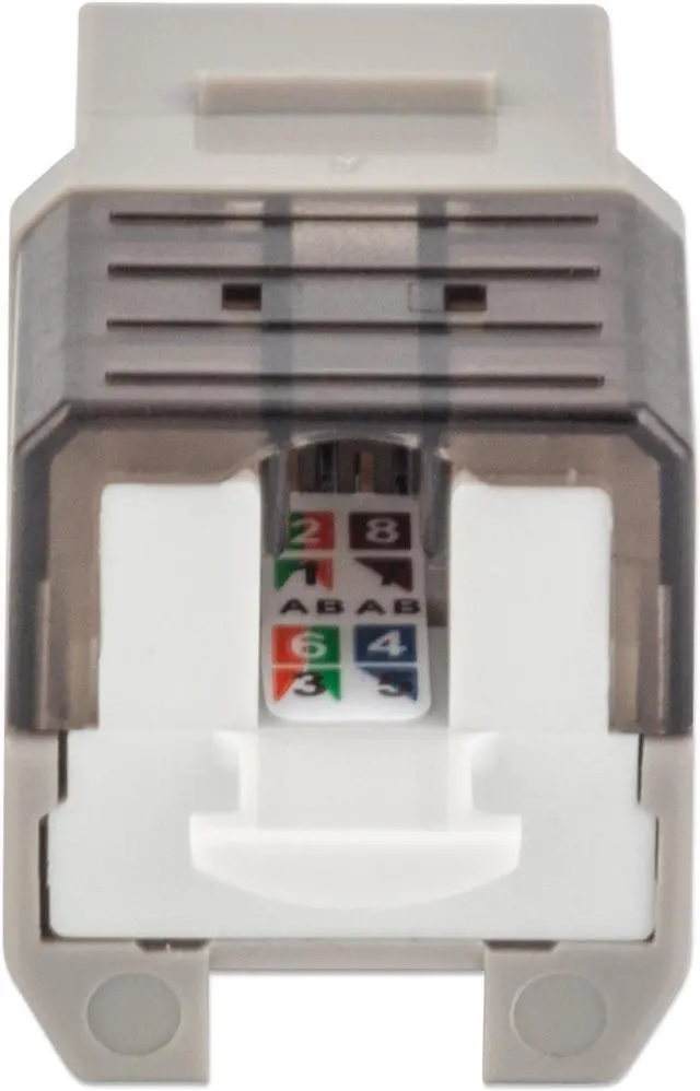Alt view image 6 of 6 - Intellinet Network Solutions 772266 FastPunch CAT-5E UTP Keystone Jack (Gray)