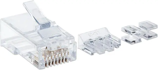 Alt view image 7 of 8 - INTELLINET 790536 CAT-6 3-Prong Mod Plugs, 80 pk