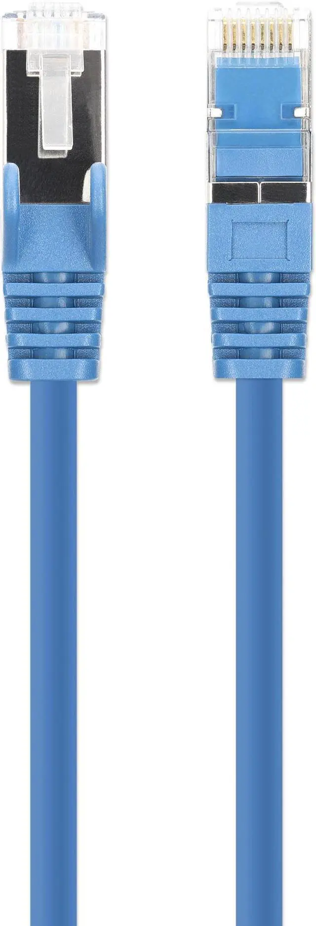 Alt view image 4 of 7 - Intellinet Cat8.1 U/FTP Slim Network Patch Cable, 0.5 ft., Blue, 10-Pack, 40G, 2 GHz, 100% Copper, 30 AWG, RJ45, Stranded, Snag-free, Gold-plated Contacts