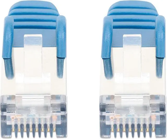 Alt view image 5 of 7 - Intellinet Cat8.1 U/FTP Slim Network Patch Cable, 0.5 ft., Blue, 10-Pack, 40G, 2 GHz, 100% Copper, 30 AWG, RJ45, Stranded, Snag-free, Gold-plated Contacts