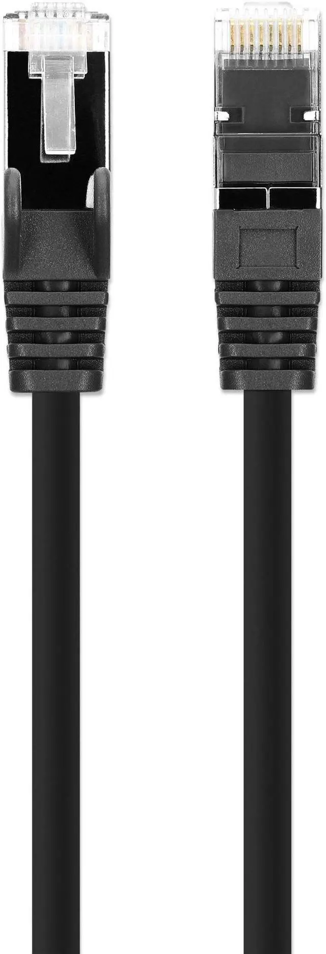 Alt view image 4 of 7 - Intellinet Cat8.1 U/FTP Slim Network Patch Cable, 0.5 ft., Black, 10-Pack, 40G, 2 GHz, 100% Copper, 30 AWG, RJ45, Stranded, Snag-free, Gold-plated Contacts