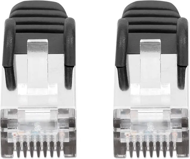 Alt view image 5 of 7 - Intellinet Cat8.1 U/FTP Slim Network Patch Cable, 0.5 ft., Black, 10-Pack, 40G, 2 GHz, 100% Copper, 30 AWG, RJ45, Stranded, Snag-free, Gold-plated Contacts
