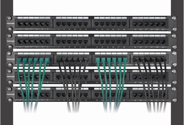 Alt view image 6 of 7 - Intellinet Cat8.1 U/FTP Slim Network Patch Cable, 7 ft., Green, 10-Pack, 40G, 2 GHz, 100% Copper, 30 AWG, RJ45, Stranded, Snag-free, Gold-plated Contacts