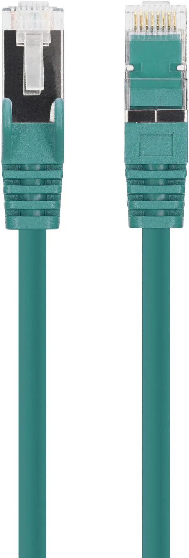 Alt view image 4 of 7 - Intellinet Cat8.1 U/FTP Slim Network Patch Cable, 3 ft., Green, 10-Pack, 40G, 2 GHz, 100% Copper, 30 AWG, RJ45, Stranded, Snag-free, Gold-plated Contacts