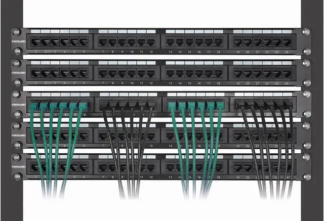 Alt view image 6 of 7 - Intellinet Cat8.1 U/FTP Slim Network Patch Cable, 3 ft., Green, 10-Pack, 40G, 2 GHz, 100% Copper, 30 AWG, RJ45, Stranded, Snag-free, Gold-plated Contacts
