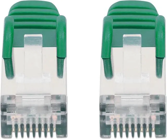 Alt view image 5 of 7 - Intellinet Cat8.1 U/FTP Slim Network Patch Cable, 3 ft., Green, 10-Pack, 40G, 2 GHz, 100% Copper, 30 AWG, RJ45, Stranded, Snag-free, Gold-plated Contacts