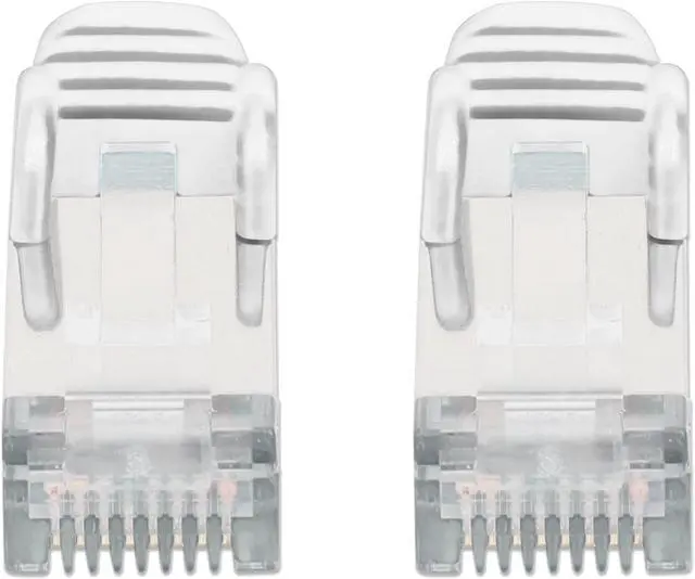 Alt view image 5 of 7 - Intellinet Cat8.1 U/FTP Slim Network Patch Cable, 10 ft., White, 10-Pack, 40G, 2 GHz, 100% Copper, 30 AWG, RJ45, Stranded, Snag-free, Gold-plated Contacts