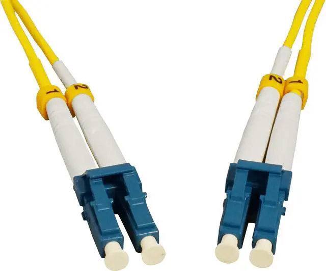 Alt view image 2 of 5 - Intellinet 0.5 m LC to LC UPC Fiber Optic Patch Cable, 2.0 mm, Duplex, OFNR, Singlemode BIF, Yellow, 9/125 µm, Bend Insensitive Fiber Cable G.657.A1, 1.6 ft