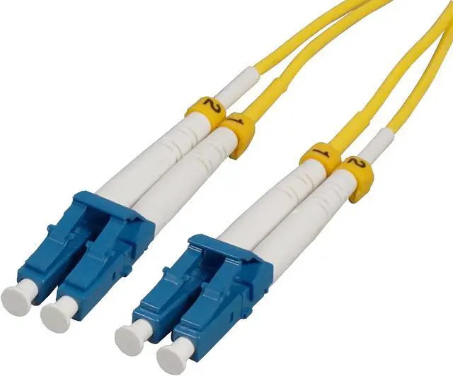 Main image of Intellinet 3 m LC to LC UPC Fiber Optic Patch Cable, 2.0 mm, Duplex, OFNR, Singlemode BIF, Yellow, 9/125 µm, Bend Insensitive Fiber Cable G.657.A1, 10 ft