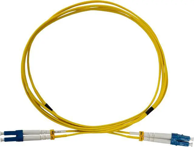 Alt view image 3 of 5 - Intellinet 3 m LC to LC UPC Fiber Optic Patch Cable, 2.0 mm, Duplex, OFNR, Singlemode BIF, Yellow, 9/125 µm, Bend Insensitive Fiber Cable G.657.A1, 10 ft