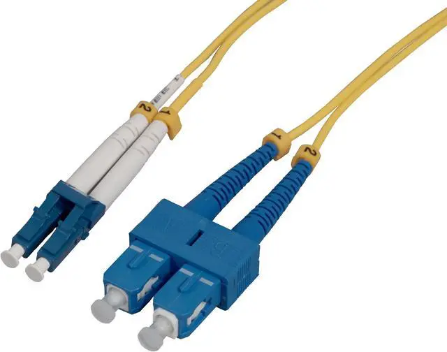 Main image of Intellinet 4 m LC to SC UPC Fiber Optic Patch Cable, 2.0 mm, Duplex, OFNR, Singlemode BIF, Yellow, 9/125 µm, Bend Insensitive Fiber Cable G.657.A1, 13 ft