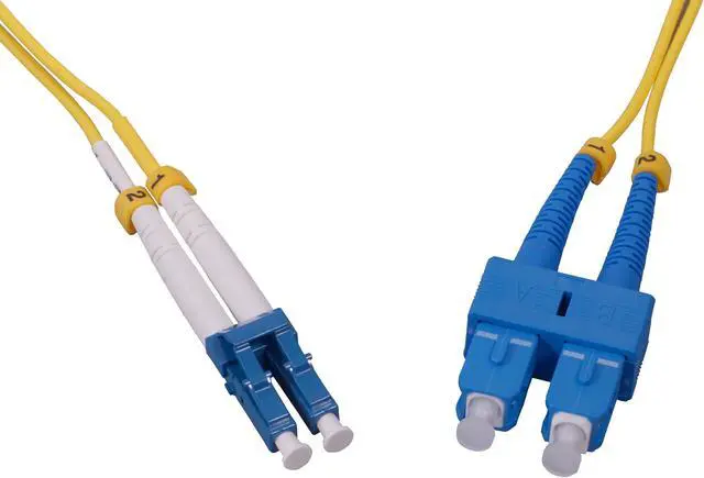 Alt view image 2 of 5 - Intellinet 7 m LC to SC UPC Fiber Optic Patch Cable, 2.0 mm, Duplex, OFNR, Singlemode BIF, Yellow, 9/125 µm, Bend Insensitive Fiber Cable G.657.A1, 23 ft