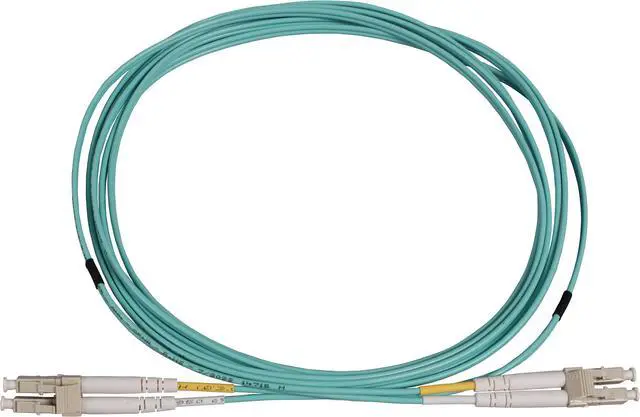 Alt view image 3 of 5 - Intellinet 1 m LC to LC UPC Fiber Optic Patch Cable, 2.0 mm, Duplex, OFNR, OM4 Multimode, Aqua, 50/125 µm, Bend Insensitive Multimode Fiber (BIMMF), 3.3 ft
