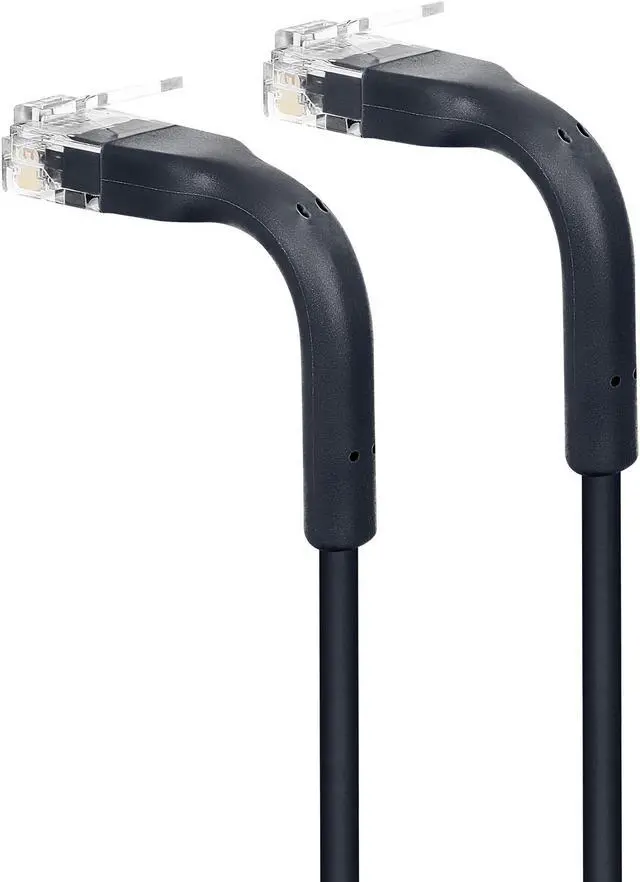 Alt view image 7 of 10 - Intellinet Cat6 U/UTP FlexiBoot Slim Network Patch Cable, 1 ft., Black, 10-Pack, 10G, 250 MHz, 100% Copper, 32 AWG, RJ45, Stranded, Highly Bendable, Gold-plated Contacts