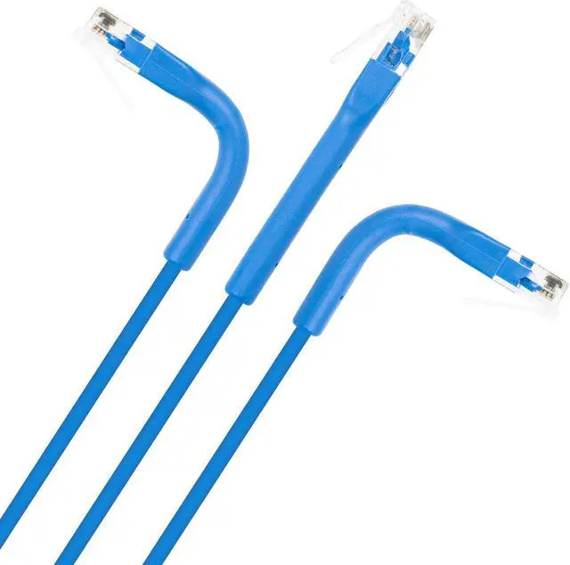 Alt view image 6 of 7 - Intellinet Cat6 U/UTP FlexiBoot Slim Network Patch Cable, 2 ft., Blue, 10-Pack, 10G, 250 MHz, 100% Copper, 32 AWG, RJ45, Stranded, Highly Bendable, Gold-plated Contacts