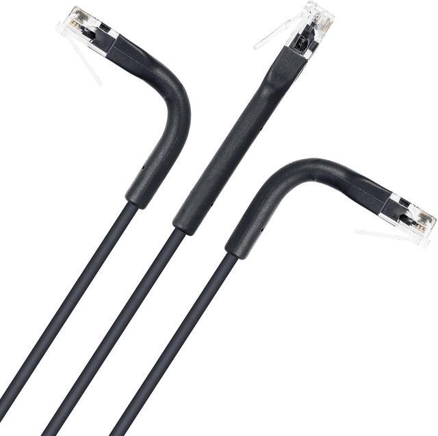 Alt view image 6 of 7 - Intellinet Cat6 U/UTP FlexiBoot Slim Network Patch Cable, 3 ft., Black, 10-Pack, 10G, 250 MHz, 100% Copper, 32 AWG, RJ45, Stranded, Highly Bendable, Gold-plated Contacts