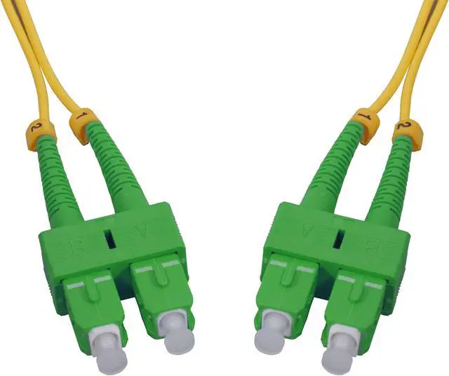 Alt view image 2 of 5 - Intellinet 5 m SC UPC to SC APC Fiber Optic Patch Cable, 2.0 mm, Duplex, OFNR, Singlemode BIF, Yellow, 9/125 µm, Bend Insensitive Fiber Cable G.657.A1, 16 ft
