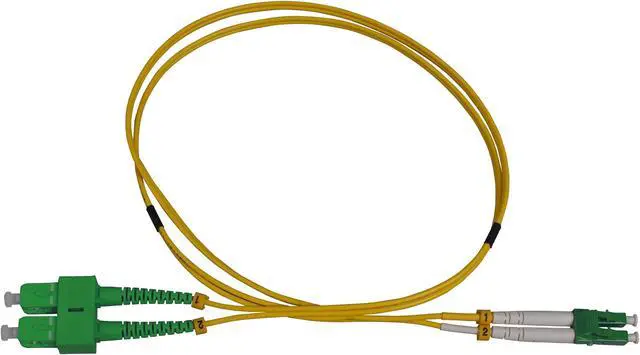 Alt view image 3 of 5 - Intellinet 5 m LC UPC to SC APC Fiber Optic Patch Cable, 2.0 mm, Duplex, OFNR, Singlemode BIF, Yellow, 9/125 µm, Bend Insensitive Fiber Cable G.657.A1, 16 ft