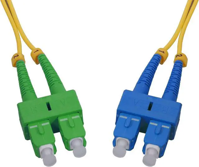 Alt view image 2 of 5 - Intellinet 3 m SC UPC to SC APC Fiber Optic Patch Cable, 2.0 mm, Duplex, OFNR, Singlemode BIF, Yellow, 9/125 µm, Bend Insensitive Fiber Cable G.657.A1, 10 ft