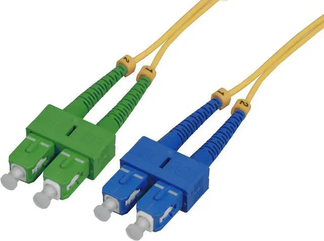 Main image of Intellinet 3 m SC UPC to SC APC Fiber Optic Patch Cable, 2.0 mm, Duplex, OFNR, Singlemode BIF, Yellow, 9/125 µm, Bend Insensitive Fiber Cable G.657.A1, 10 ft