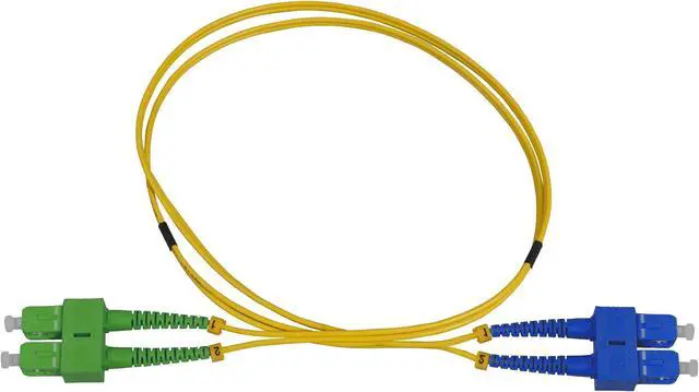 Alt view image 3 of 5 - Intellinet 3 m SC UPC to SC APC Fiber Optic Patch Cable, 2.0 mm, Duplex, OFNR, Singlemode BIF, Yellow, 9/125 µm, Bend Insensitive Fiber Cable G.657.A1, 10 ft