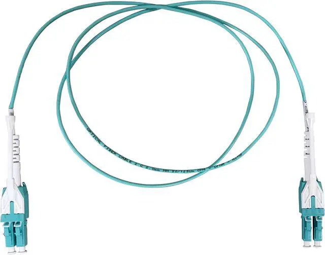 Alt view image 4 of 5 - Intellinet 2 m LC to LC UPC Fiber Optic Patch Cable, Uniboot Pull-push tab, 2.0 mm, Duplex, OFNR, OM3 Multimode, Aqua, 50/125 µm, Bend Insensitive Multimode Fiber (BIMMF), 6.6 ft