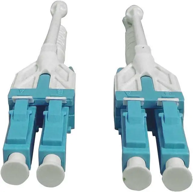 Alt view image 3 of 5 - Intellinet 3 m LC to LC UPC Fiber Optic Patch Cable, Uniboot Pull-push tab, 2.0 mm, Duplex, OFNR, OM4 Multimode, Aqua, 50/125 µm, Bend Insensitive Multimode Fiber (BIMMF), 9.8 ft