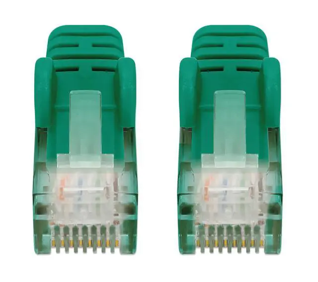 Alt view image 3 of 3 - Intellinet Cat6 U/UTP Slim Network Patch Cable, 10 ft., Green, 10G, 250 MHz, 100% Copper, 30 AWG, RJ45, Stranded, Snag-free, Gold-plated Contacts