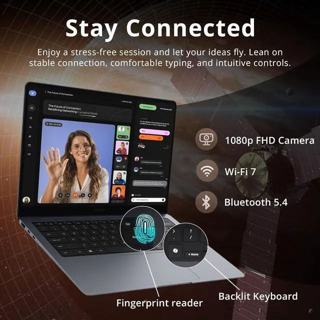 Alt view image 5 of 7 - Samsung Galaxy Book6 Pro Copilot+ PC Laptop, 14" 3K AMOLED Touchscreen, Intel Core Ultra 7 356H, 16GB LPDDR5X, 1.5TB Storage (512GB SSD+1TB Docking Station), Backlit Keyboard, Fingerprint, Win11, Gray