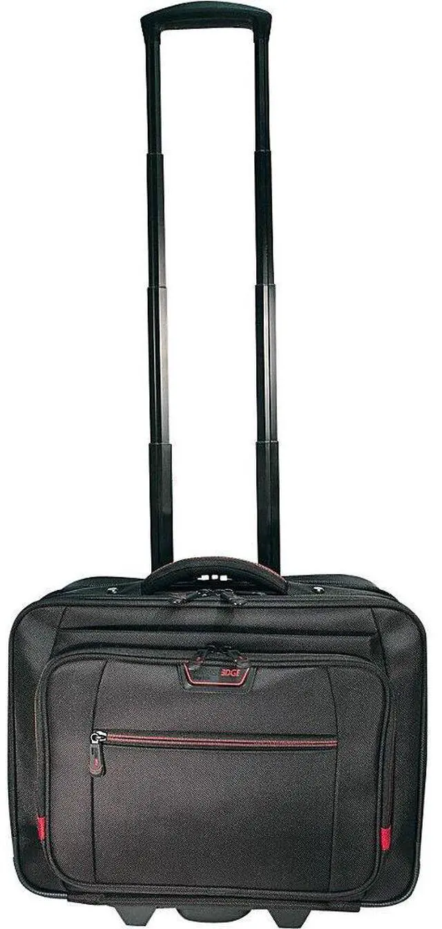 Alt view image 3 of 4 - Mobile Edge Professional Rolling Laptop Case, Durable, Designed for Men, Women, Business, Travel, 17.3 Inch, Adjustable Laptop Section, Clothes Section, Telescoping Handle, Black, MEPRC1