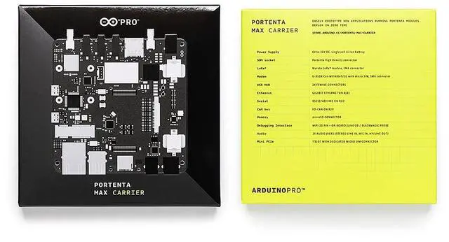 Alt view image 5 of 5 - Arduino Pro Portenta Max Carrier [ABX00043]  Industrial-Grade SBC with Multi-Connectivity (LoRa®, CAT-M1, NB-IoT, Ethernet), JTAG Debugger, and Edge AI Support for Automation and Robotics