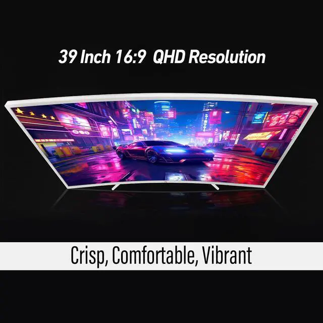 Alt view image 2 of 5 - Deco Gear 39 Curved Ultrawide Gaming Monitor, 2560 x 1440, HDR400, 165 Hz, 99% sRGB, HDMI 2.0, DP 1.4