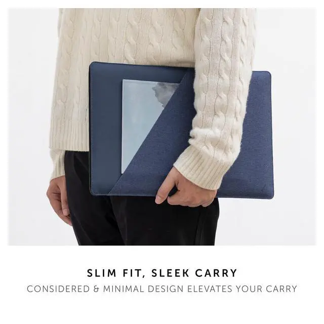 Alt view image 5 of 5 - NATIVE UNION Stow Slim for MacBook Pro 13 (2016-2020), MacBook Air 13 (Retina)  Premium MacBook Sleeve with Easy-Access Magnetic Closure and Exterior Pocket (Indigo)
