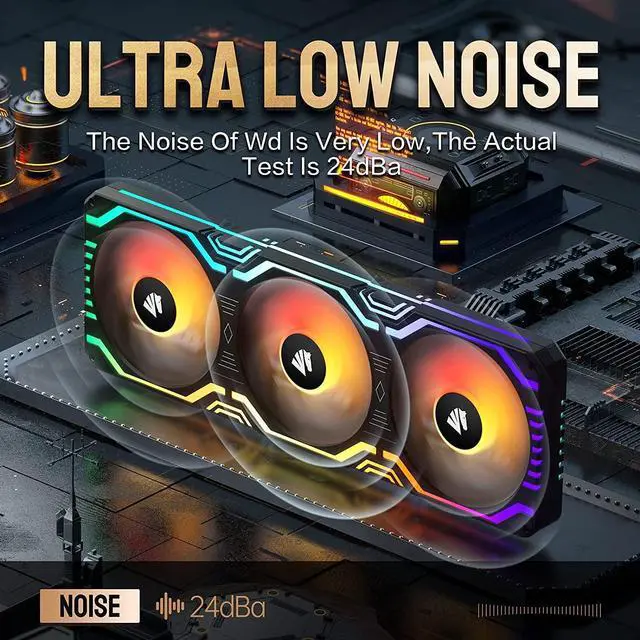 Alt view image 5 of 5 - Asiahorse Matrix-Black Case Fan with PWM Control, 56 Addressable RGB LEDs 360MM + 240MM All-in-One Square Frame Integrated Fan with MB Sync/Analog Controller