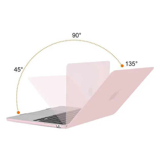 Alt view image 4 of 5 - MOSISO Compatible with MacBook Air 13.6 inch Case 2022 A2681 M2, Neoprene Sleeve Bag&Plastic Hard Case&Keyboard Cover&Screen Protector&Type C Adapter 2 Pack, Baby Pink