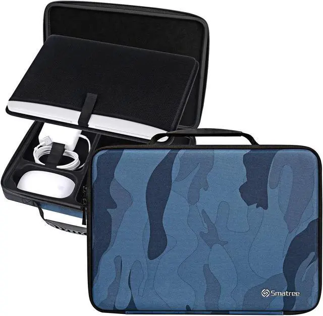 Main image of Smatree Hard Carrying Bag Compatible for 13inch MacBook Air M4 2025/2024/2022 A3313/A2681,13inch iPad Air M3 2025,14inch MacBook Pro 2024 M4/2023 M3 A2918/A2992/A2779, iPad Pro M4 2024 Case, Navy Blue