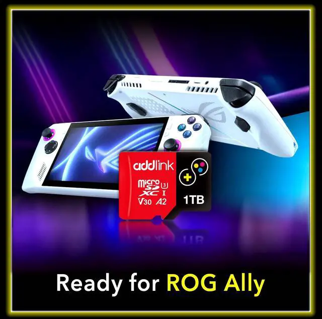 Alt view image 3 of 5 - Addlink 1TB TurboPlay Gaming Micro SD Card for Nintendo-Switch 1, Steam Deck, ROG Ally, Gaming Devices UHS-I C10 U3 V30 A2 4K Video, Up to 100/80 MB/s MicroSDXCwith SD Adapter (ad1TBMSXT3A)