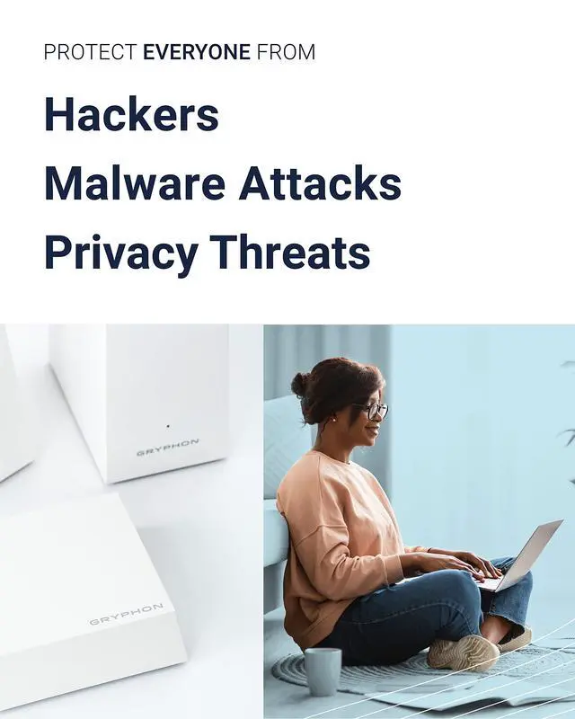 Alt view image 5 of 5 - Gryphon Guardian Mesh WiFi Router and Parental Control System with Content Filters and Advanced Cyber Security