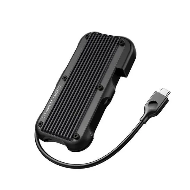 Alt view image 2 of 5 - Titanium Micro External SSD 1TB - Mercury Portable SSD, Up to 1000MB/s, USB 3.2 Gen 2 USB-C USBA, Rugged IP66 Water Resistance, Drop Proof, External Solid State Drive Slim and Lightweight Storage