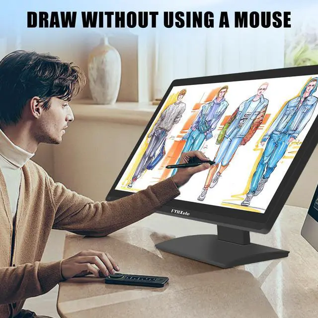 Alt view image 4 of 5 - FYHXele 24 Inch Touchscreen Monitor, IPS FHD 1080P Touch PC Display, 100Hz, LED Backlit Multi-Touch Monitor, VESA, HDMI & VGA & USB Computer Touch Screen for Gaming, Business, Warehouse, Bar, Gym