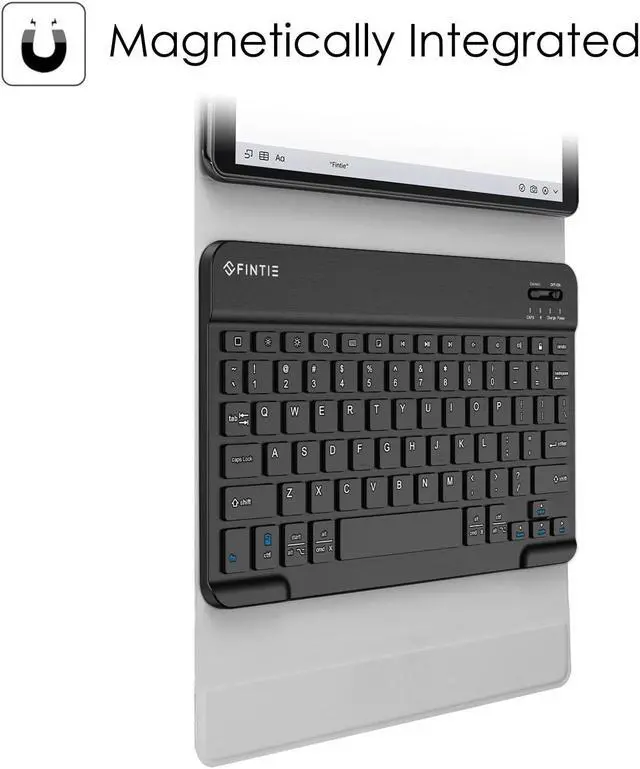 Alt view image 5 of 5 - FINTIE Keyboard Case for Samsung Galaxy Tab A 10.1 2019 Model SM-T510/T515/T517, Slim Shell Lightweight Stand Cover with Detachable Wireless Bluetooth Keyboard, Black