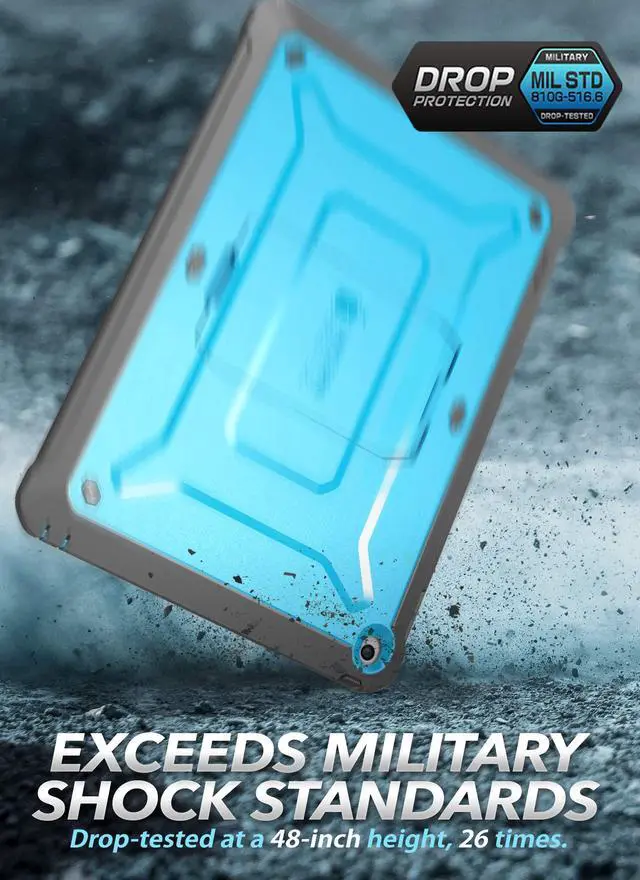 Alt view image 5 of 5 - SUPCASE for iPad 9th Generation Case with Screen Protector (Unicorn Beetle Pro), [Built-in Stand] Heavy Duty Rugged Protective Case for iPad 10.2 9th / 8th / 7th Generation (2021/2020/2019), Blue