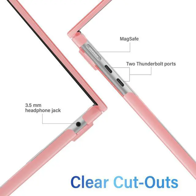 Alt view image 5 of 5 - IBENZER Compatible with 2025 2024 2023 2022 MacBook Air 13 inch Case M4 A3240 M3 A3113 M2 A2681, Hardshell Case & KeyboardCover & ScreenFilm & Type-C for Mac Air 13.6, Cherry, AT13-KK-CHRY+2TC