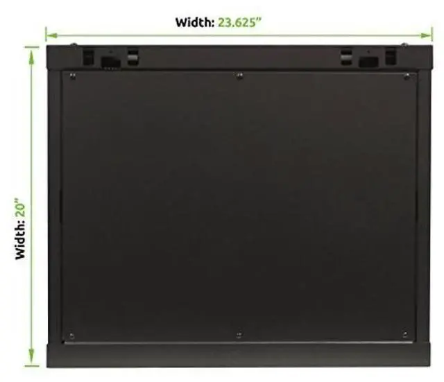 Alt view image 3 of 3 - NavePoint 9U Server Cabinet Wall Mount Rack Enclosure Includes 2 Fans, Locking Glass Door, Removable Side Panels  9U Network Cabinet 23.6 Deep, 19 Inch Server Rack for IT and A/V Equipment