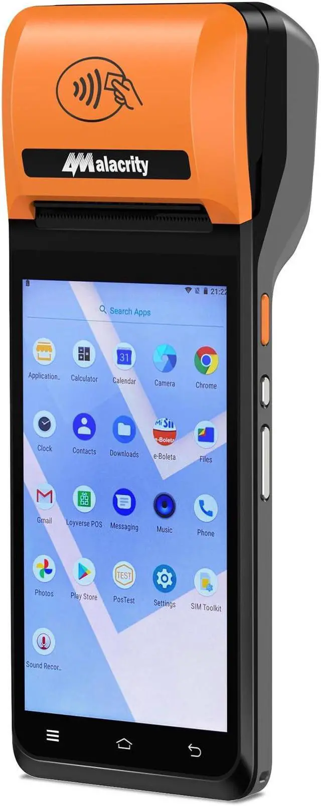 Main image of alacrity POS PDA Receipt Printer, Handheld PDA Printer Mobile POS Machine 5.5" Touch Screen 58mm Thermal Printers Android 8.1 Support 4G WiFi Bluetooth Communication Orange