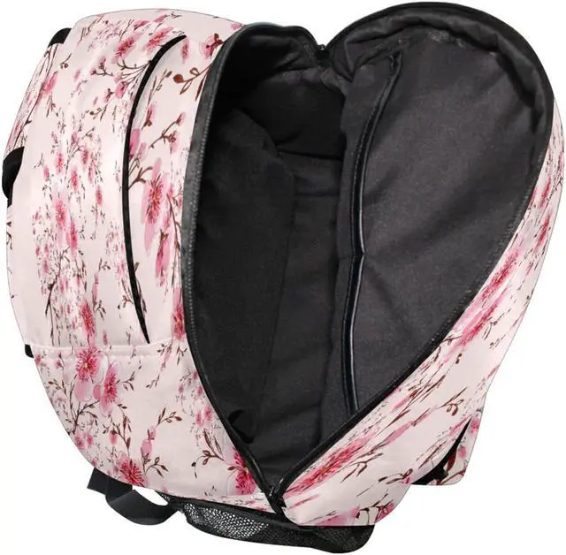 Alt view image 4 of 5 - ALAZA Pink Cherry Blossom Flowers Floral Large Backpack,unisex Girls kids School Bookbags Daypack Bag,Water Resistant Personalized Laptop iPad Tablet Children Backpack Travel School Bag